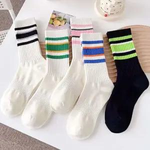 예쁜 패션 중목 학생 운동화 배색 여성 양말 5개 세트 패션양말