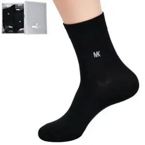 미치코런던 심플 베이직 블랙 남자 정장 중목 양말 5켤레