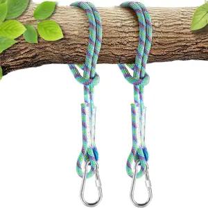 베르페이토 트리 스윙 로프 2개 세트 3FT/5FT/10FT/15FT/20FT 스트랩 걸이 키트 4400파운드 모든 해먹
