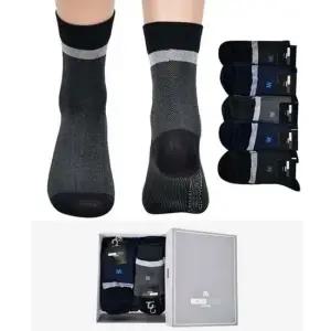 미치코런던 발목 배색 포인트 신사 실켓 중목 양말0005fn