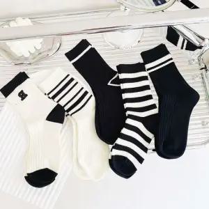 패션 양말 스트라이프 5P 여성목양말 포인트 set