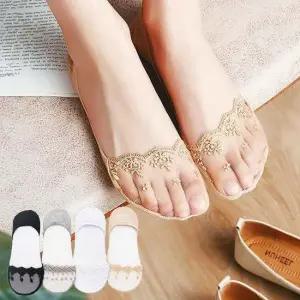 구두 예쁜 세트 여성 레이스 덧신 페이크삭스 덧신양말 4개