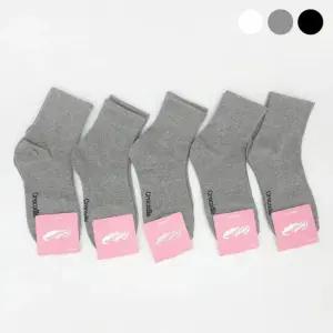 여성 밴딩 크로커다일 중목양말 5켤레묶음 ELY-8004