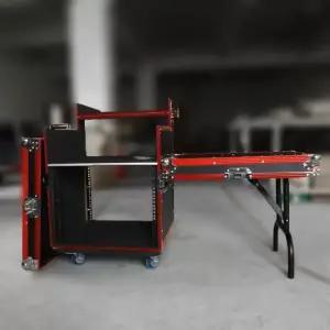 음향 랙케이스 앰프 콘솔 이동식 장비 수납랙 12U 단층 없음 플립탑 오픈 한쪽