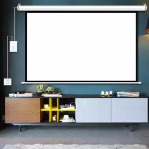자동 스크린 벽면 프로젝터 200인치 영화 전동 대형