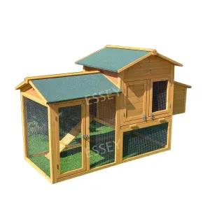 야외 새장 조립식 케이지 닭장 원목 울타리 A스타일 토끼장 (원목)
