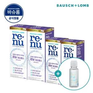 바슈롬 바이오트루 60ml 여행용 증정 리뉴 어드밴스 500ml x 2개 + 어드밴스 355ml x 2개 소프트 렌즈