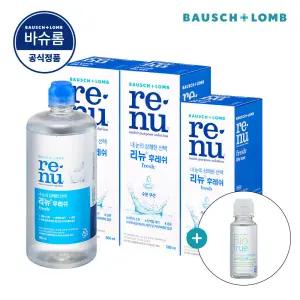 바슈롬 바이오트루 60ml 여행용 증정 리뉴 후레쉬 500ml x 2개 + 후레쉬 355ml x 1개 소프트 렌즈 세척
