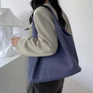 빈티지 워싱 캐주얼 숄더백 데일리 데님 토트백