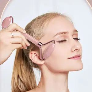 순환 로즈쿼츠 얼굴괄사 경락 마사지 페이스 림프 로즈쿼츠괄사 장미수정