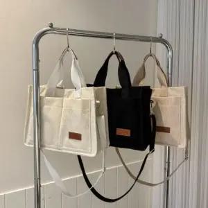 골덴 캔버스 빅크로스백 코튜로이 가방 학생 가방 코