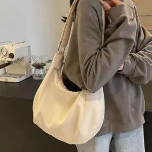 베이직 여성 크로스백 캔버스 숄더백 캐주얼 대학생가방