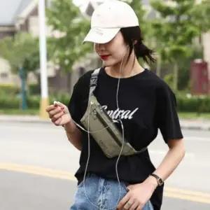 힙색 크로스백 가방 허리 조깅 여행 운동 플랫형 허리