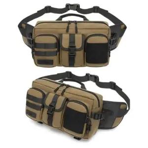 밀리터리힙색 실용적 수납 캐주얼 슬링백 밀리터리 여행 카키 가방