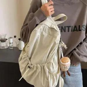 직장인 포켓 캔버스 스트링 백팩 캔버스백 손 가방 가방