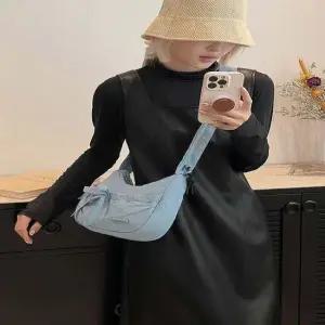 여성 5컬러 러블리 리본 주름 스트랩 포켓 숄더백