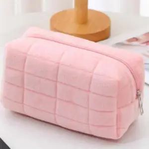 대용량 대용량 파우치 여행 수납 화장품 다용도 퀄팅 핑크