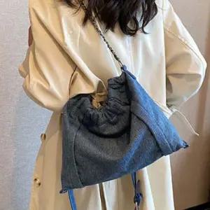 여성 데님 체인 숄더 캐주얼백 가방