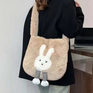 은창)깡총 토끼 페이크퍼 가방 크로스백 숄더백 미니 털가방 겨울 여성 여성용