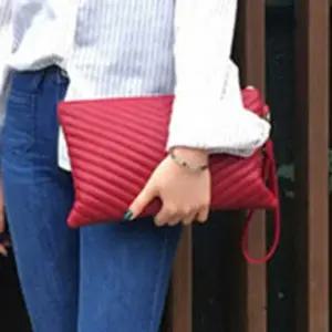 쉐브론패턴 데일리 포인트 미니 클러츠 퀼팅 이브닝 파티 핸드백