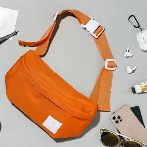 미니힙색 캐주얼 패션 커플 힙색 오렌지 웨이스트백 데일리백