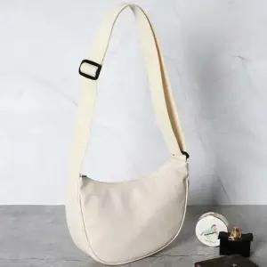 크로스백 스트랩 학생 가방 여성 무지 가방 아이보리 여성크로스백