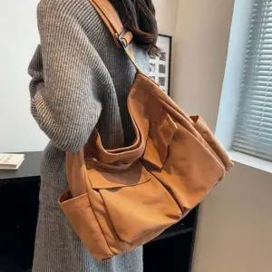 여행용크로스백 데일리 캔버스 숄더 크로스백 여행용 가방 brown