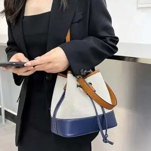 미니버킷백 캔버스 복조리가방 데일리 버킷 크로스백 대학생복조리백