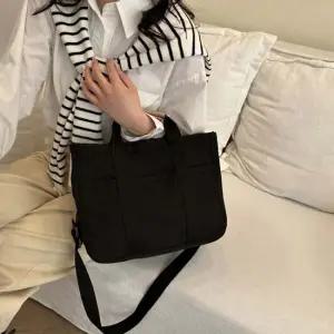 여성가방 2컬러 심플 모던 캔버스백 투웨이 스트랩 크로스백