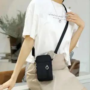 미니 크로스백 핸드폰 가방 블랙 가벼운 여행 크로스백