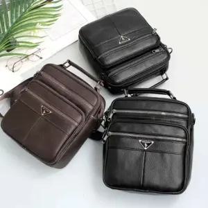 크로스백 가죽 심플 캐주얼 크로스백 남녀 데일리 직장인가방