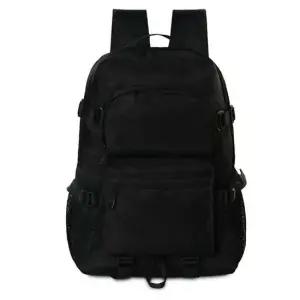 남녀공용백팩 학교 캐주얼 학생 대용량 고등학생 스트랩 백팩 블랙