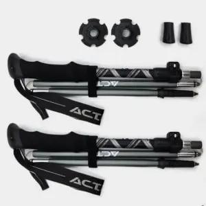 접이식 폴딩 5단 스틱 듀랄루민 일자 등산 지팡이 2개