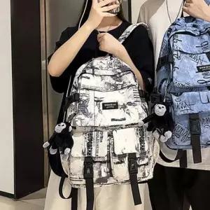 [패션] 뉴페퍼 캐주얼 백팩 학생가방 화이트