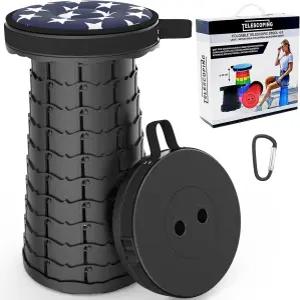 쿠션이 있는 접이식 의자 휴대용 텔레스코프 더 튼튼한 적재 용량 200kg 야외 하이킹 바비큐 등반을 위한