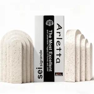 선반용 모던 장식 북엔드 - 헤비 듀티 스타일리시한 책장 미니멀리스트 홈 오피스 정리함 기능성 책꽂이