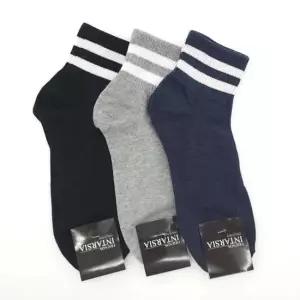 남성양말 발목 2선 중목양말 3켤레묶음