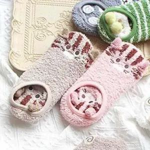 여자 임산부 양털 수면 덧신 삭스 실내화