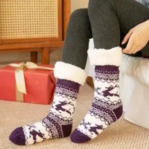 뛰어난 보온성 두꺼운 안감 퍼 미끄럼방지 삭스