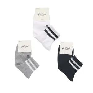 남성용 크로커다일 투라인 중목양말 3켤레