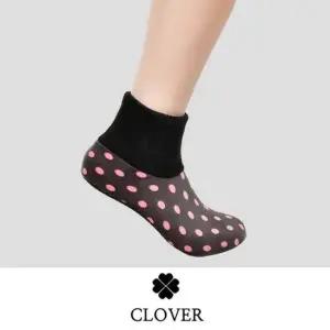 (크로바)도트 패턴 미끄럼방지안감 벨벳카바