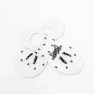 큐티냥 비침 덧신 10켤레 논슬립 페이크삭스 화이트