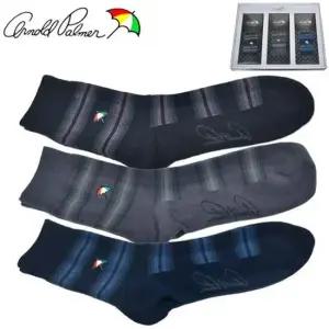 아놀드파마로고 체크패턴 신사 정장 중목양말 3족세트