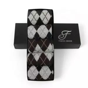 아가일체크 남성용 중목양말 5켤레세트 베이직 데일리