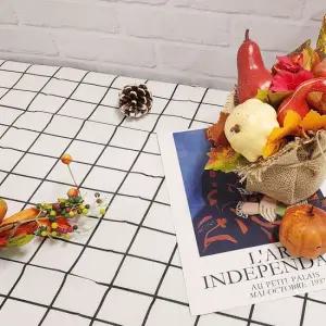 화이트 체크 방수 테이블보 S 테이블보 방수테이블보 방수식탁보 예쁜식탁보