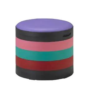 5단수납의자-고정 무지개) 수납의자 화장대의자 식탁의자 장난감수납겸용의자