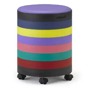 8단수납의자-로라 무지개) 수납의자 화장대의자 식탁의자 장난감수납겸용의자