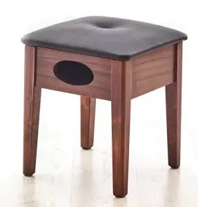 비스뷔 월낫 원목 수납형보조의자 화장대의자미니간이 화장대의자 수납의자 수납스툴