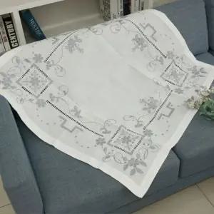 사각 플라워 패턴 자수 테이블 매트 린넨 테이블보 식탁테이블매트 자수식탁테이블매트