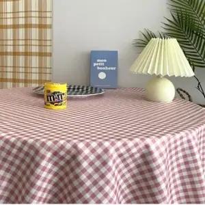 인테리어 데코 체크 테이블보 L사이즈 린넨데코 촬영소품 린넨매트 테이블식탁보